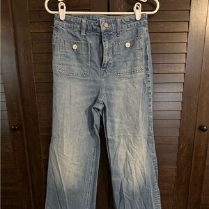 J Crew High rise sailor denim trouser
